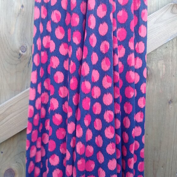 4/$20 Gap navy blue orange red spot polka dot maxi dress racerback soft stretc… - Picture 4 of 12